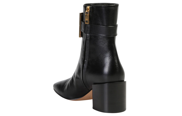 (W) Givenchy 4G Leather High-Heel Booties 'Black Zip Fashion' 圖 4