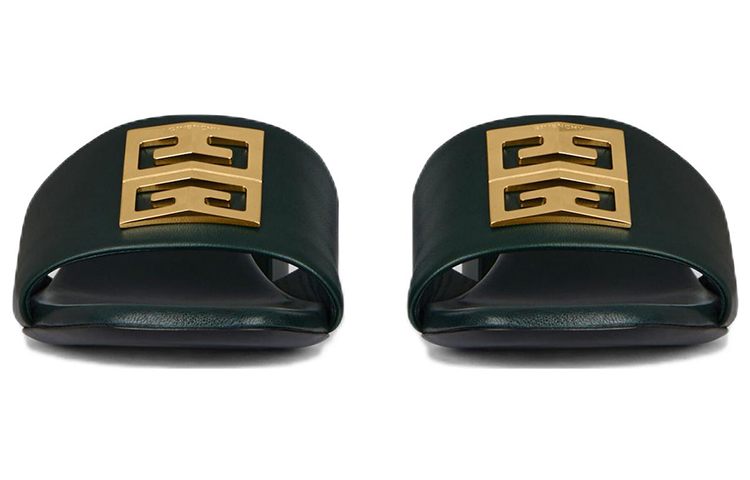 Shop (Women) Givenchy 4G Logo Flat Sandals 'Green' BE306VE1EE-311