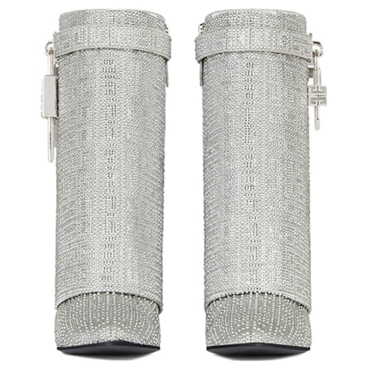 (W) Givenchy 4G Shark Lock Satin Boots 'Silver Studs and Rhinestones' 圖 3