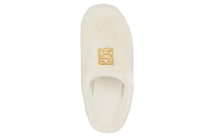 Lookbook (Women) Givenchy 4G Slides 'White Shearling' BE201EE1MC-105