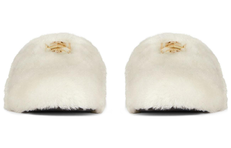 Shop (Women) Givenchy 4G Slides 'White Shearling' BE201EE1MC-105