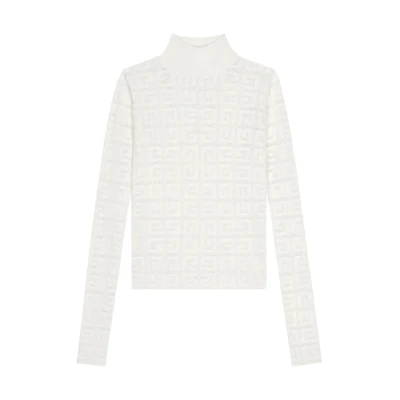 (Women) GIVENCHY 4G Turtleneck Pullover Sweater Women’s Off-White BW90DK4ZAQ-130