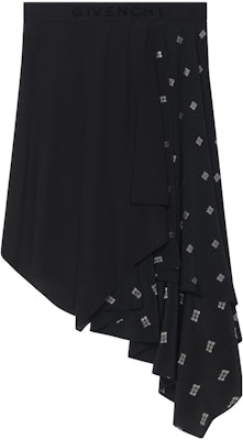 (W) ジバンシィ ブラック アシンメトリー プリント ミニスカート カジュアルウェア. BW40QY14W4-008 Lookbook (W) ジバンシィ ブラック アシンメトリー プリント ミニスカート カジュアルウェア. BW40QY14W4-008