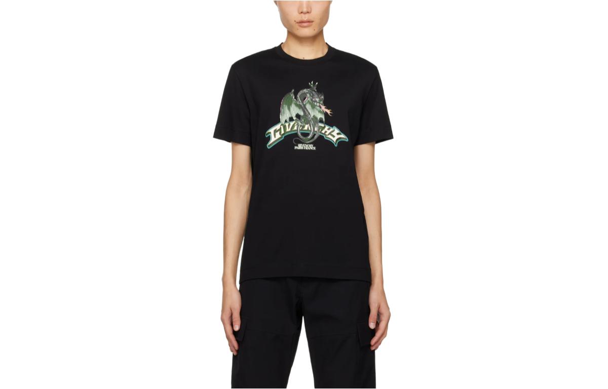 Order (W) 纪梵希黑色卡通字母印花T恤. BM716G3YJY-001