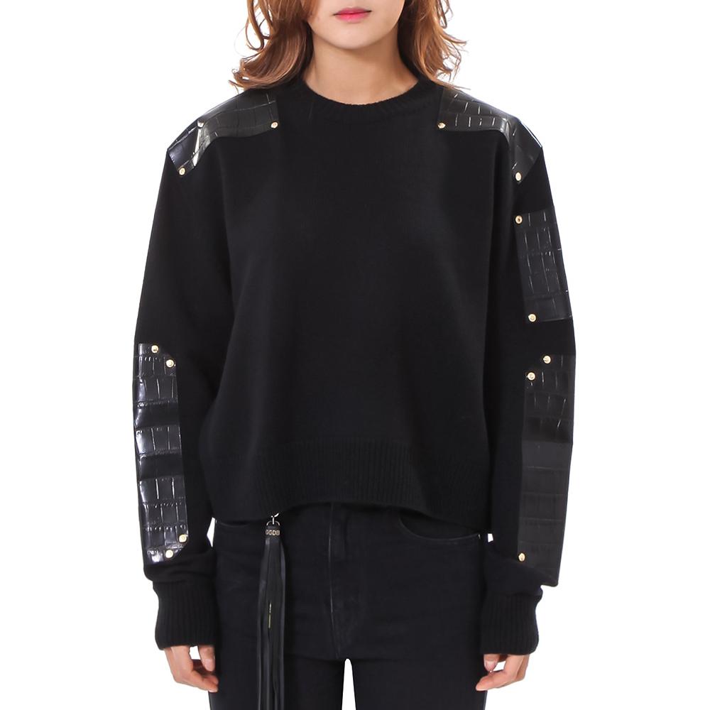 Order (W) Givenchy Crewneck Hitam Sweatshirt Lengan Panjang Warna Polos. 16I7816512-001