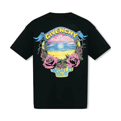 (Women) Givenchy Black Graphic Print Crewneck Short Sleeve T-Shirt BM71JA3YJ7-001