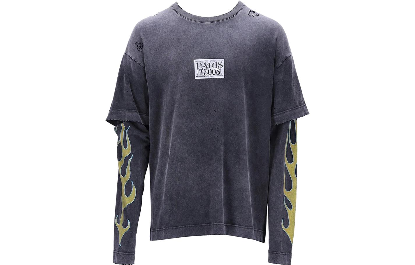 (Women) GIVENCHY  Black Long Sleeve Fitted Logo Crewneck T-Shirt BM71JW3YGE-001