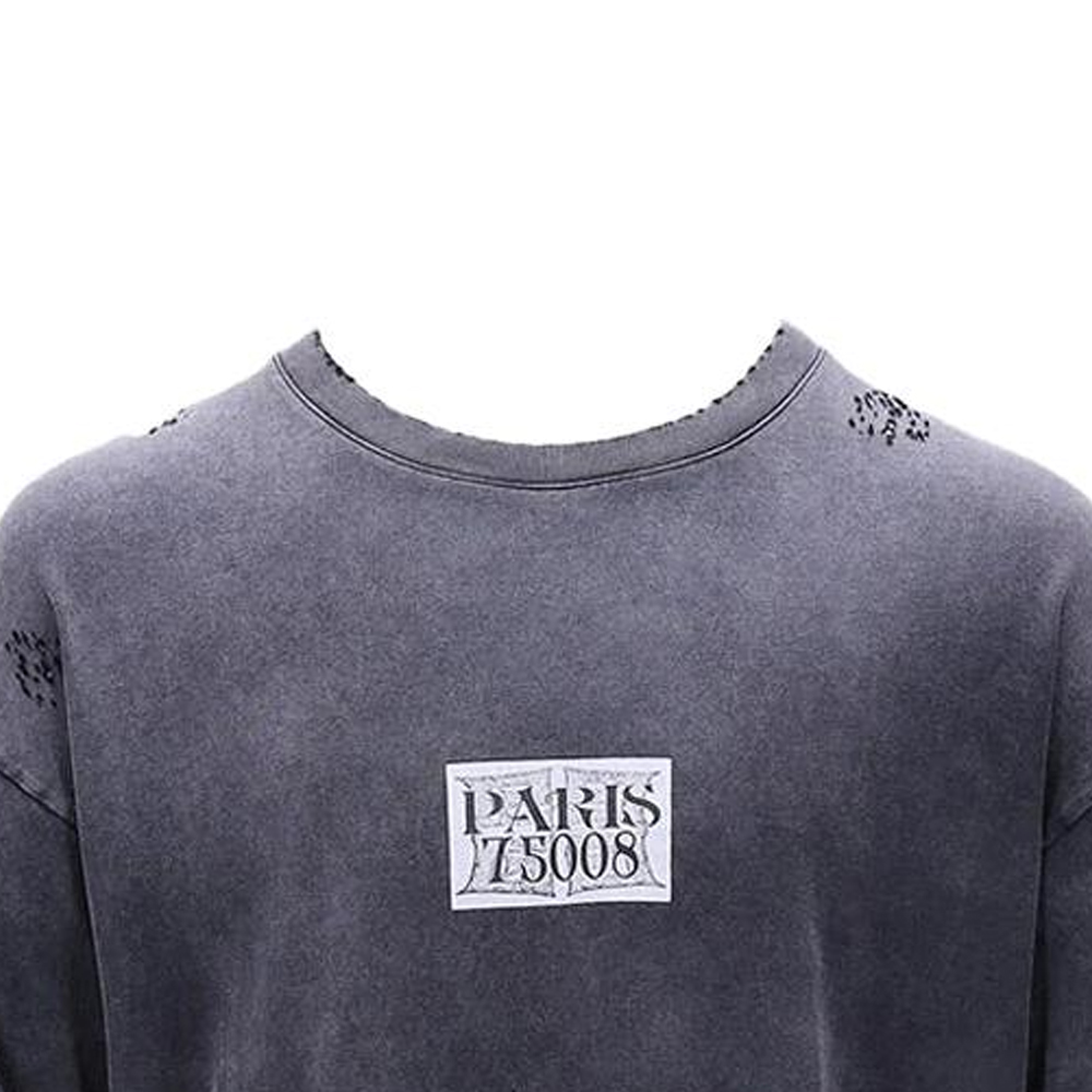 Cheap (W) GIVENCHY Kaos Lengan Panjang Hitam Logo Crewneck Slim Fit BM71JW3YGE-001