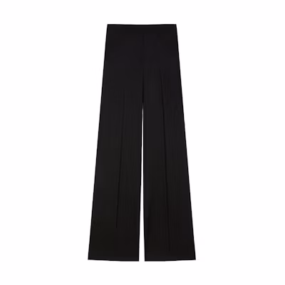 (Women) GIVENCHY Black Loose Fit Wide-Leg Casual Pants FW22 Collection BW50WM13QB-001