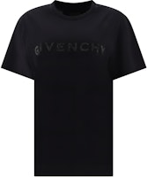 (Women) GIVENCHY Black Solid Color Round Neck Loose Fit Short Sleeve T-Shirt BW707Z3YGQ-001 (Women) GIVENCHY Black Solid Color Round Neck Loose Fit Short Sleeve T-Shirt BW707Z3YGQ-001