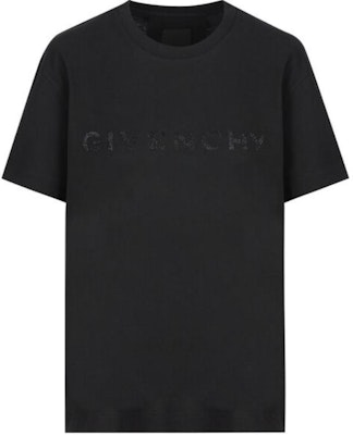 (W) GIVENCHY Camiseta Negra Lisa Cuello Redondo Manga Corta Corte Holgado BW707Z3YGQ-001 Order (W) GIVENCHY Camiseta Negra Lisa Cuello Redondo Manga Corta Corte Holgado BW707Z3YGQ-001