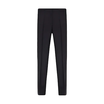 (Women) Givenchy Black Solid Pleated Elastic Waist Casual Pants. BW50VN13QB-001