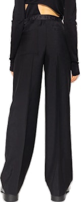 (W) ジバンシィ ブラック プレーテッド 弾性ウエスト カジュアルパンツ BW50VN13QB-001 Lookbook (W) ジバンシィ ブラック プレーテッド 弾性ウエスト カジュアルパンツ BW50VN13QB-001