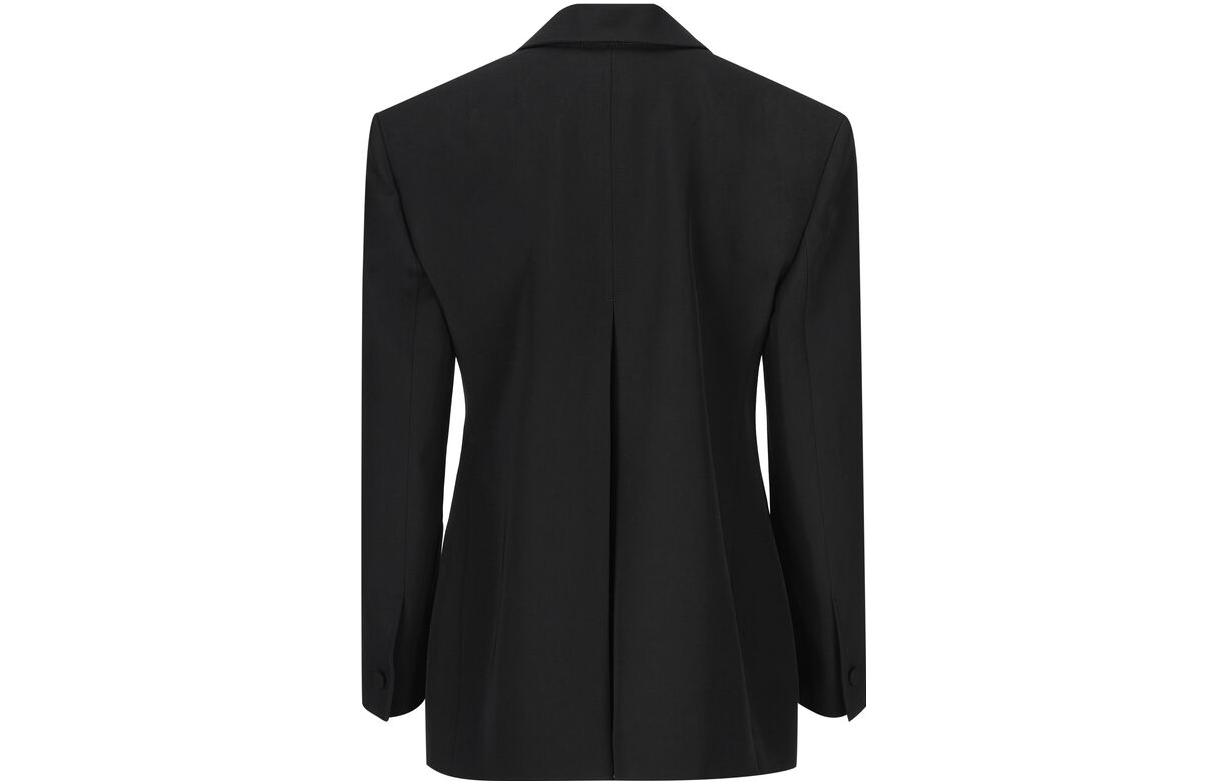 Lookbook (W) 지방시 블랙 솔리드 싱글 브레스티드 테일러드 블레이저 재킷. BW30H113PW-001