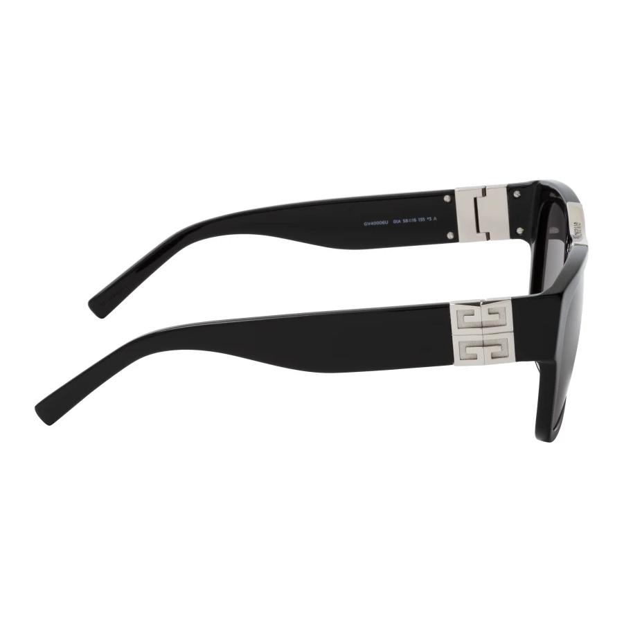 Shop (W) GIVENCHY Cermin Mata Hitam Petak dengan Reka Bentuk Logo di Tangkai. GV40006U01a