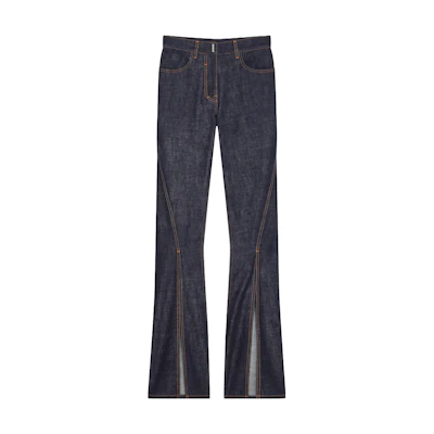 (Women) Givenchy Blue Boot Cut Denim Pants with Slits. BW51105004-415