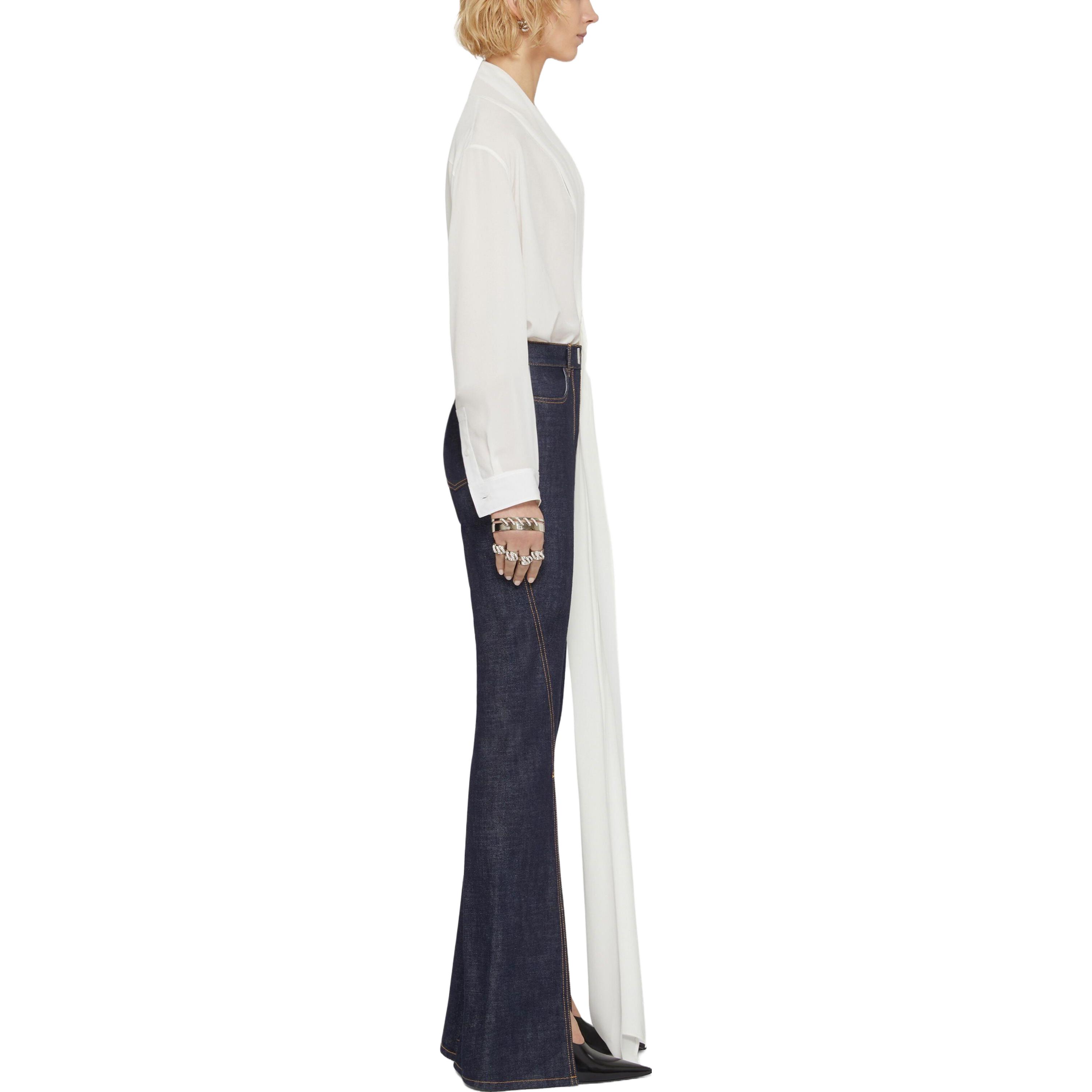 (Women) Givenchy  Blue Boot Cut Denim Pants with Slits. BW51105004-415 圖 5