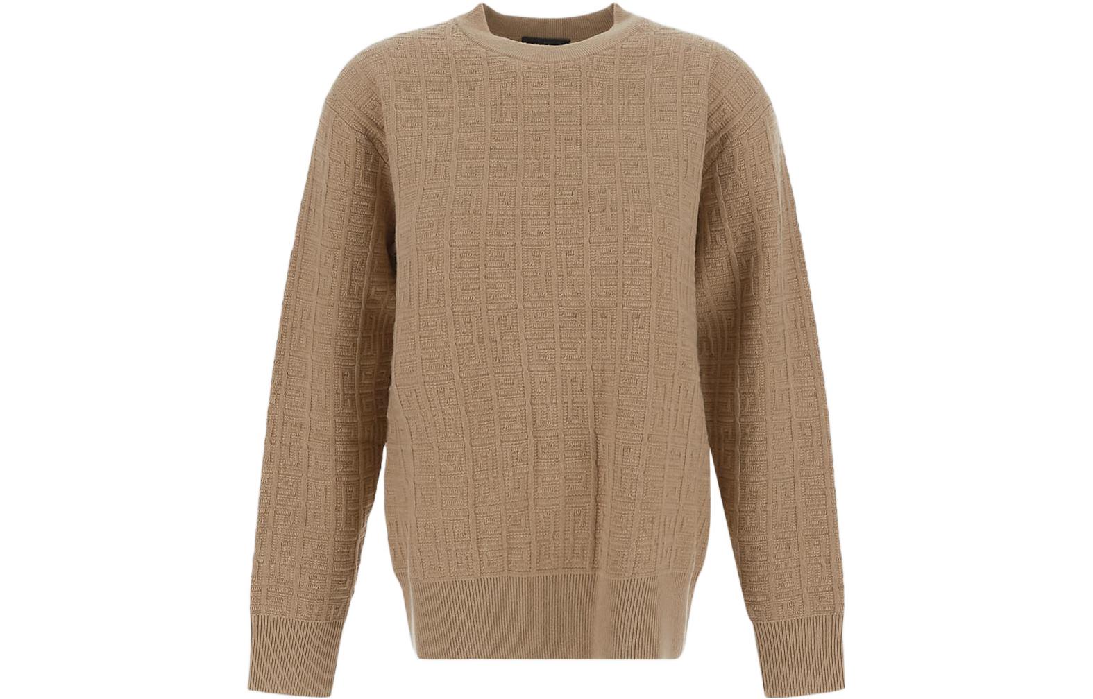 (Women) Givenchy  Brown Slim Fit Knit Sweater Crew Neck BW90FY4ZD8-280