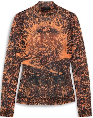 (W) 지방시 플레임 프린트 오렌지 긴팔 티셔츠 BW70913Z5M-960 Order (W) 지방시 플레임 프린트 오렌지 긴팔 티셔츠 BW70913Z5M-960