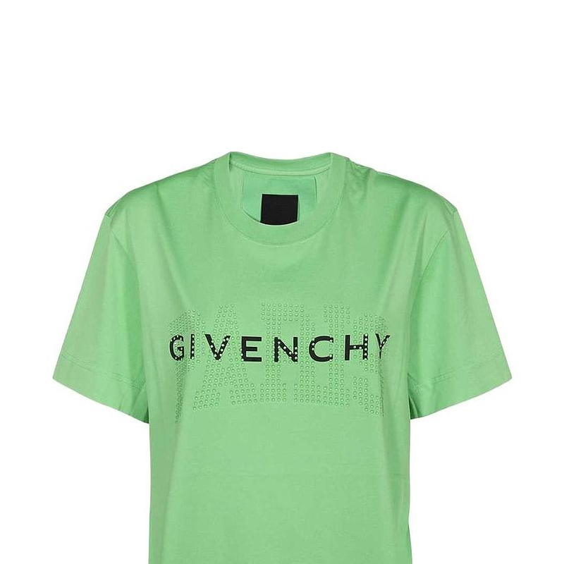 (Women) GIVENCHY  Green Logo Letter Crewneck Short Sleeve T-Shirt BW707Z3YD3-322 圖 4