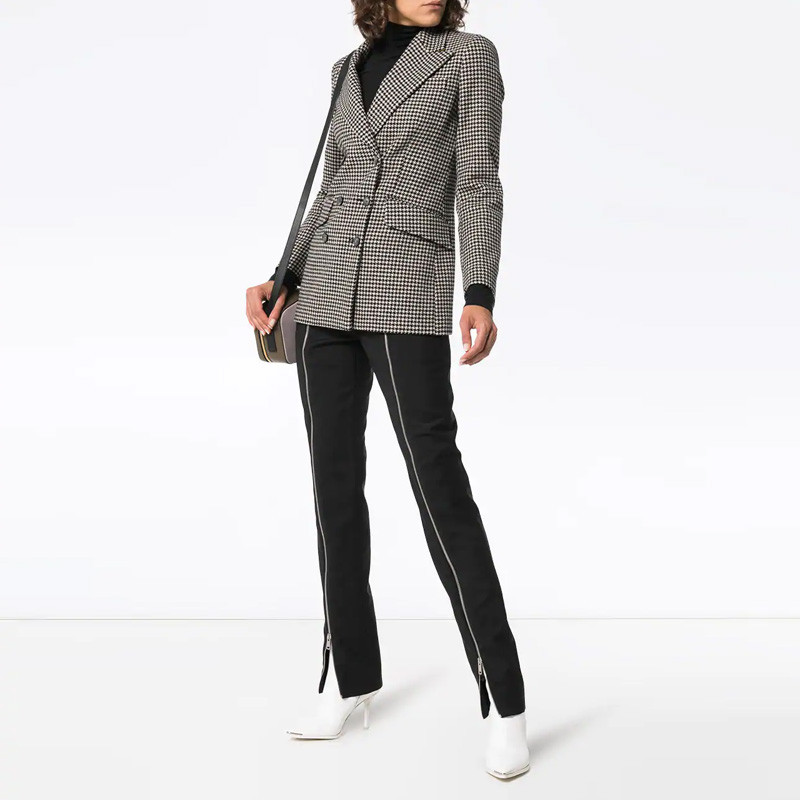 Lookbook (W) 纪梵希高腰修身黑色休闲裤 BW507G10EA001