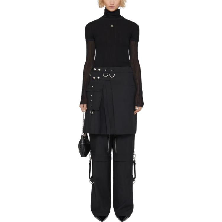 Shop (W) ジバンシィ ハイウエスト カジュアルスカート ブラック FWE23 BW40RU108W-001