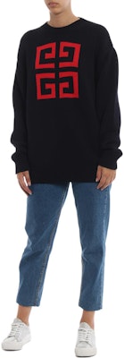 (W) GIVENCHY Logo Crewneck Sweater Lengan Panjang Loose Fit Hitam BW903D4Z2E-409 Lookbook (W) GIVENCHY Logo Crewneck Sweater Lengan Panjang Loose Fit Hitam BW903D4Z2E-409