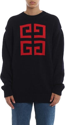 (W) GIVENCHY Logo Crewneck Sweater Lengan Panjang Loose Fit Hitam BW903D4Z2E-409 Shop (W) GIVENCHY Logo Crewneck Sweater Lengan Panjang Loose Fit Hitam BW903D4Z2E-409