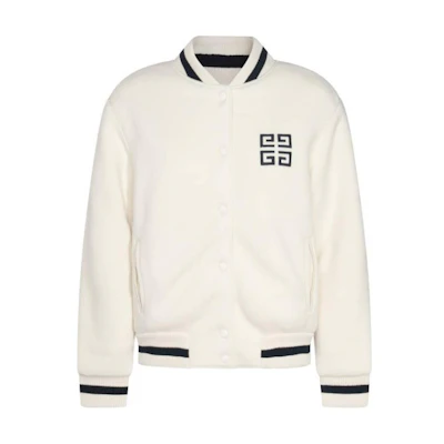(Women) Givenchy Logo Jacquard Baseball Collar Jacket Off-White BW00PM4ZMR-131