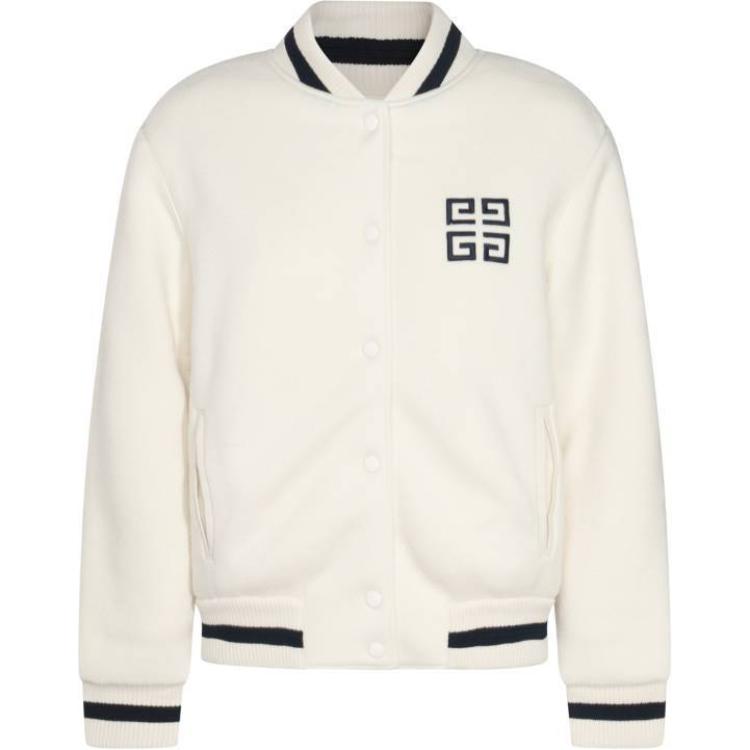 Order (W) 지방시 로고 자카드 베이스볼 칼라 자켓 오프 화이트 BW00PM4ZMR-131