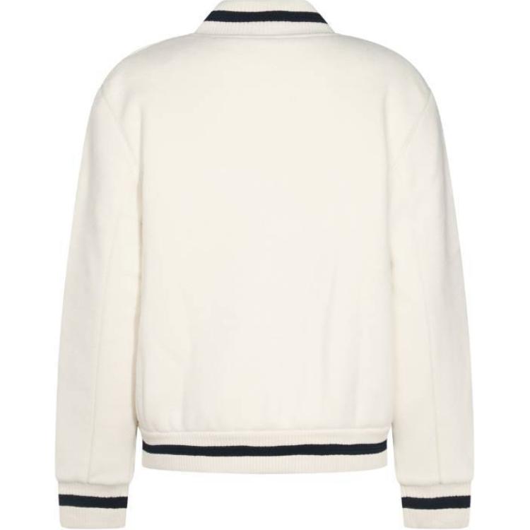 Lookbook (W) 지방시 로고 자카드 베이스볼 칼라 자켓 오프 화이트 BW00PM4ZMR-131