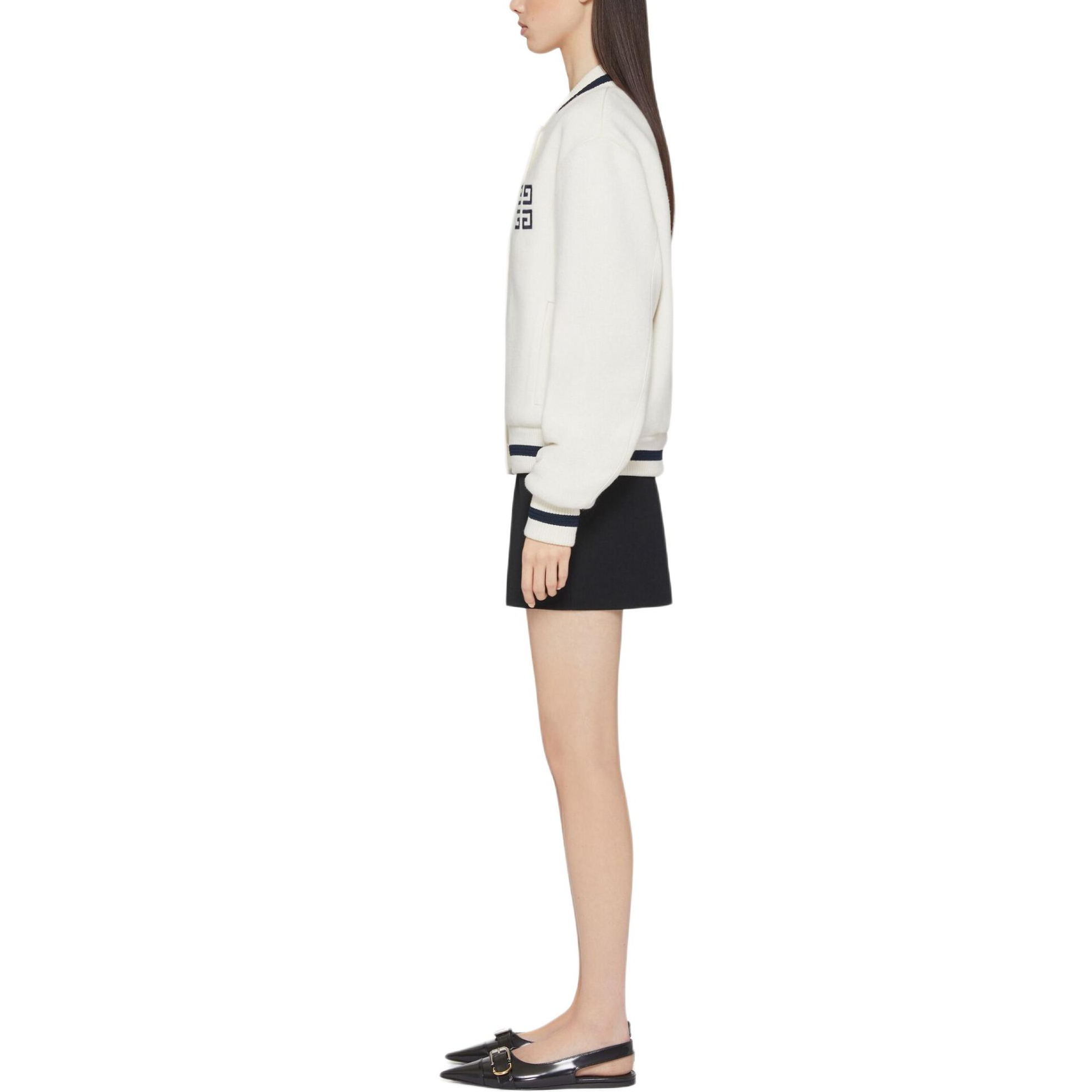 Details for (W) 지방시 로고 자카드 베이스볼 칼라 자켓 오프 화이트 BW00PM4ZMR-131