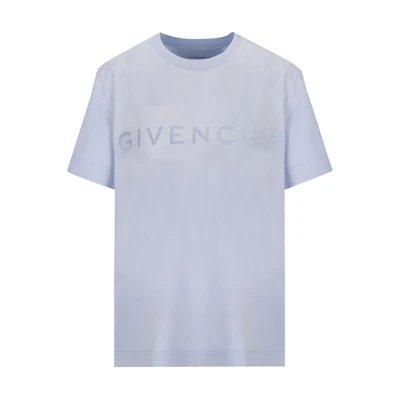 (Women) GIVENCHY Loose Fit Blue Crewneck T-Shirt. BW707Z3YCX453