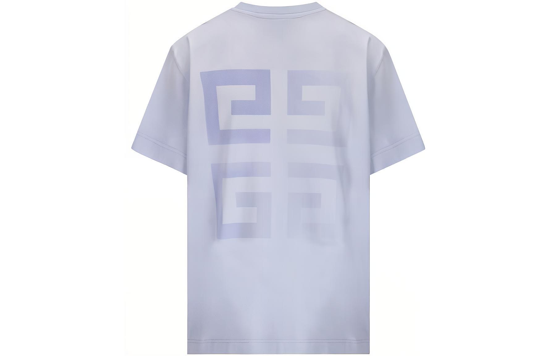 Lookbook (W) 纪梵希宽松版蓝色圆领T恤。 BW707Z3YCX453