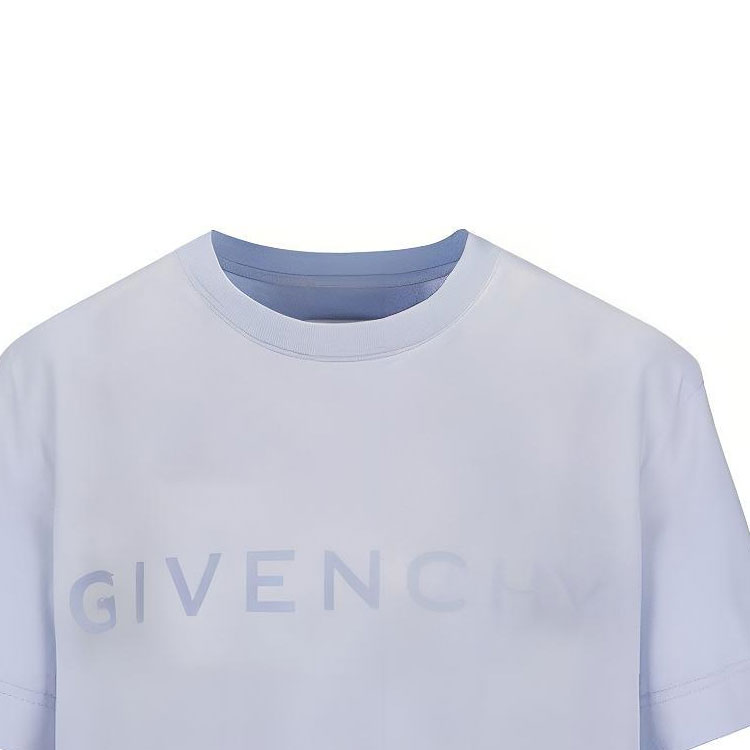 Shop (W) 纪梵希宽松版蓝色圆领T恤。 BW707Z3YCX453