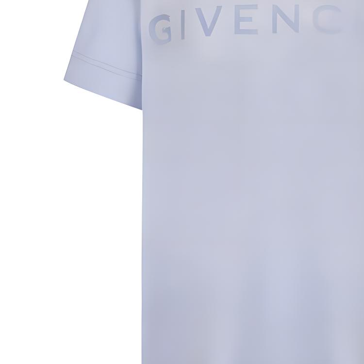 Details for (W) 纪梵希宽松版蓝色圆领T恤。 BW707Z3YCX453