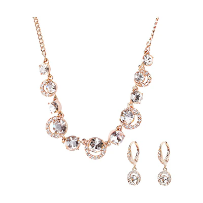 (Women) Givenchy Luxury Sparkling Necklace Set in Rose Gold. 60573034-9DH-n