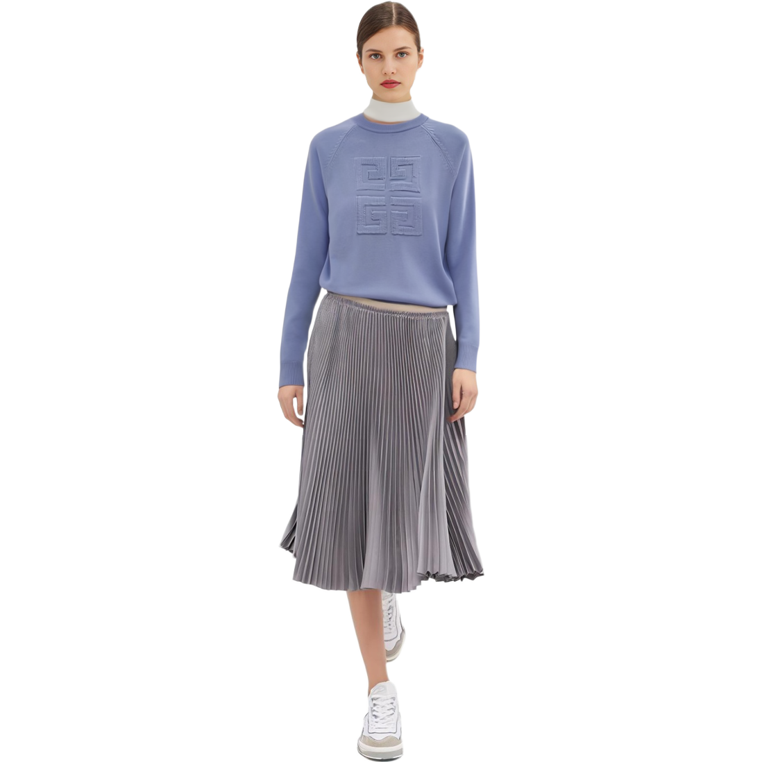 Shop (W) Givenchy Sweater Ungu Slim Fit Lengan Panjang Crewneck. BW908N4ZEQ-452