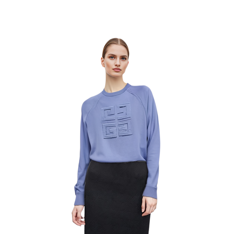 Purchase (W) Givenchy Sweater Ungu Slim Fit Lengan Panjang Crewneck. BW908N4ZEQ-452