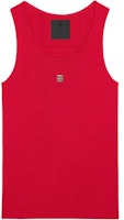 (Women) Givenchy Red Sleeveless Slim Fit Round Neck Tank Top BW70CH3YHY-640 (Women) Givenchy Red Sleeveless Slim Fit Round Neck Tank Top BW70CH3YHY-640