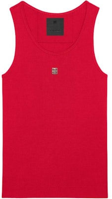(Women) Givenchy Red Sleeveless Slim Fit Round Neck Tank Top BW70CH3YHY-640 Buy (Women) Givenchy Red Sleeveless Slim Fit Round Neck Tank Top BW70CH3YHY-640