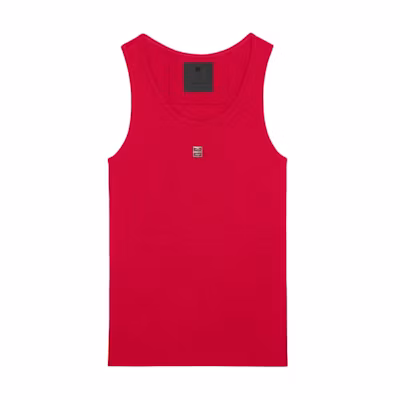(Women) Givenchy Red Sleeveless Slim Fit Round Neck Tank Top BW70CH3YHY-640