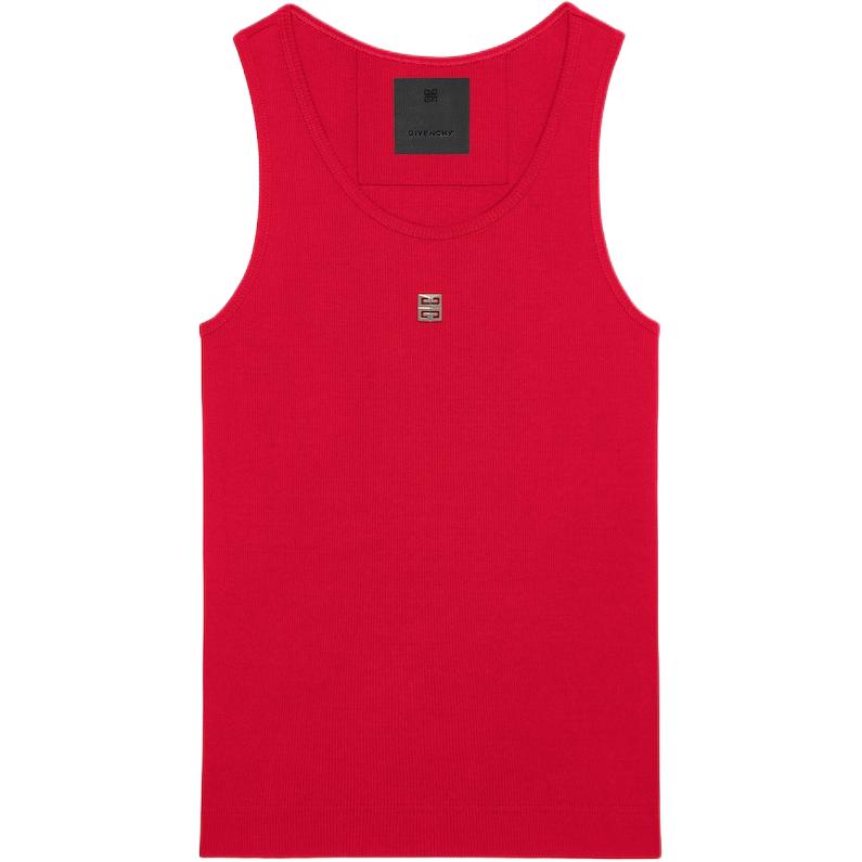 Order (Women) Givenchy  Red Sleeveless Slim Fit Round Neck Tank Top BW70CH3YHY-640