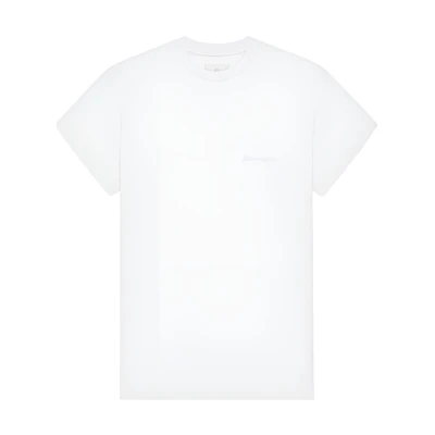 (Women) Givenchy Slim Fit Crew Neck T-Shirt White with Embroidered Logo SS24. BW70AS3YMP-100