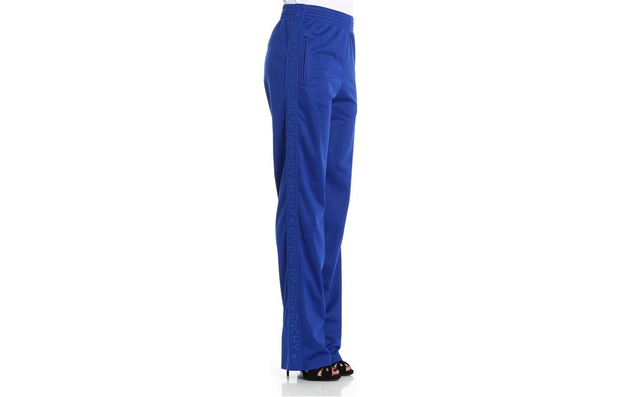 Shop (W) ジバンシィ ソリッドカラー エラスティックウエスト カジュアルパンツ - ブルー BW501H300P-422