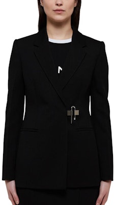 (W) Givenchy Chaqueta Blazer Negra de Manga Larga y Color Sólido. BW30E6143A-001 Buy (W) Givenchy Chaqueta Blazer Negra de Manga Larga y Color Sólido. BW30E6143A-001