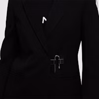 Details for (Women) Givenchy Solid Color Long Sleeve Blazer Jacket - Black BW30E6143A-001
