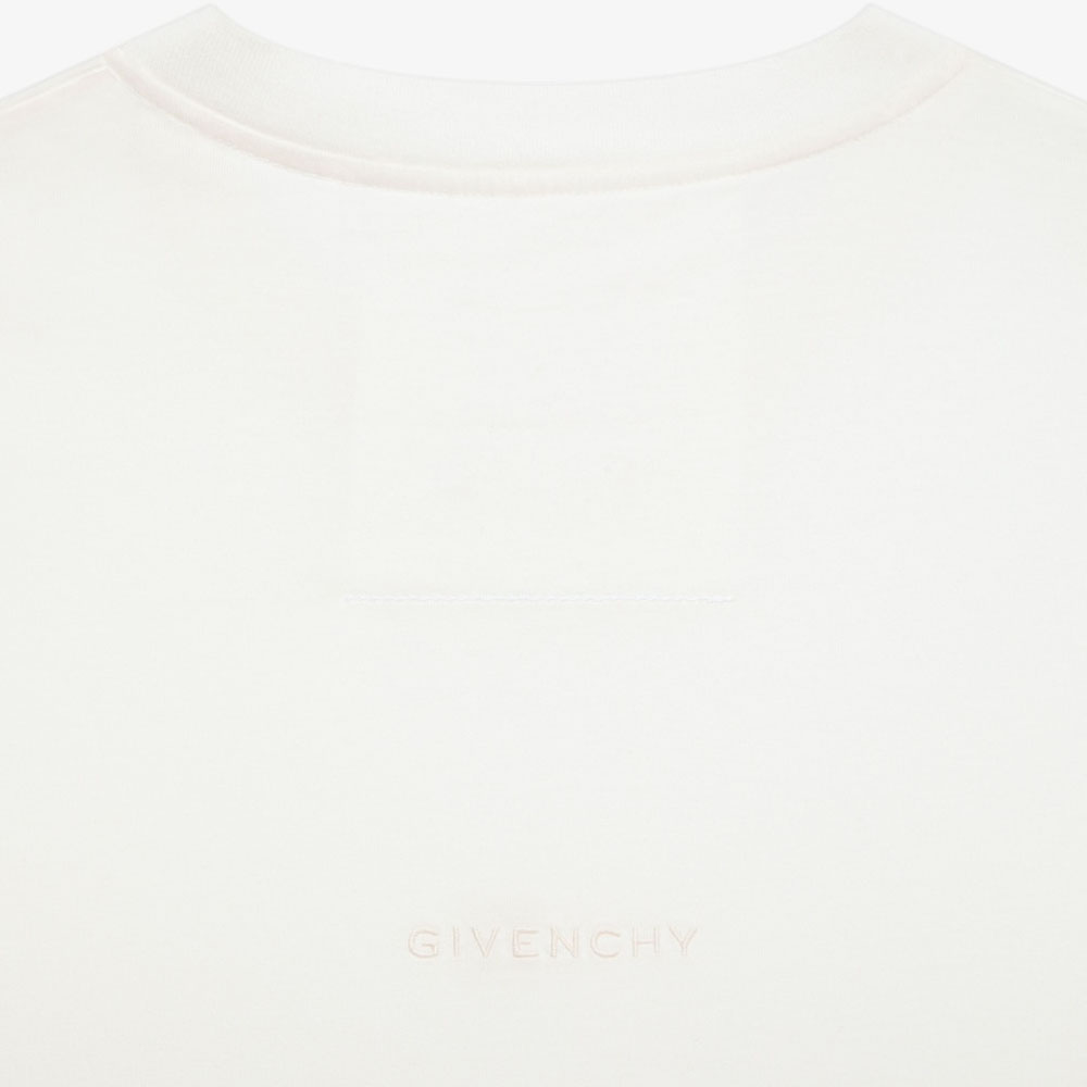 Sizing (Women) GIVENCHY  White Solid Color Crew Neck Short Sleeve T-Shirt SS23 BW70C23Y6B-999