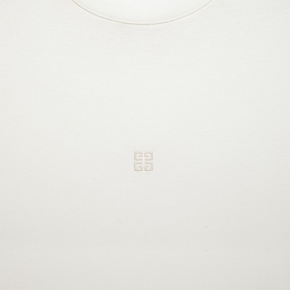 Cheap (Women) GIVENCHY  White Solid Color Crew Neck Short Sleeve T-Shirt SS23 BW70C23Y6B-999