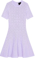 (Women) Givenchy Allover Logo Crewneck Midi T-Shirt Dress Lavender Purple - BW21DJ4ZA4-532 (Women) Givenchy Allover Logo Crewneck Midi T-Shirt Dress Lavender Purple - BW21DJ4ZA4-532